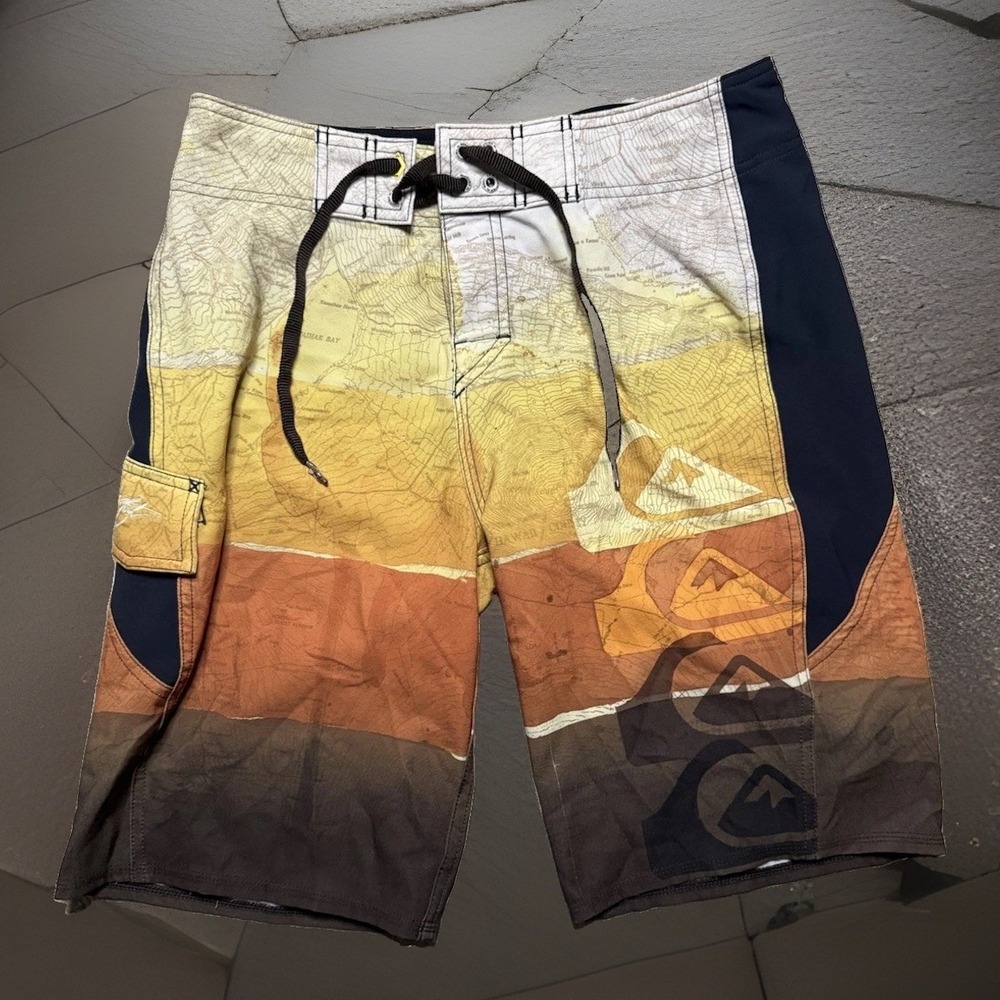 Vintage Y2K Quiksilver Cypher Series Kelly Slater Board Shorts Men's Size 29